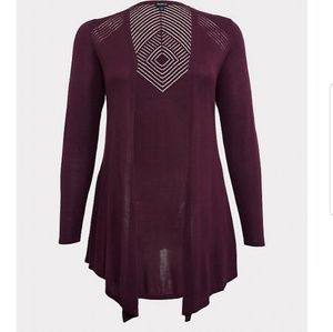 BURGUNDY PURPLE  CARDIGAN